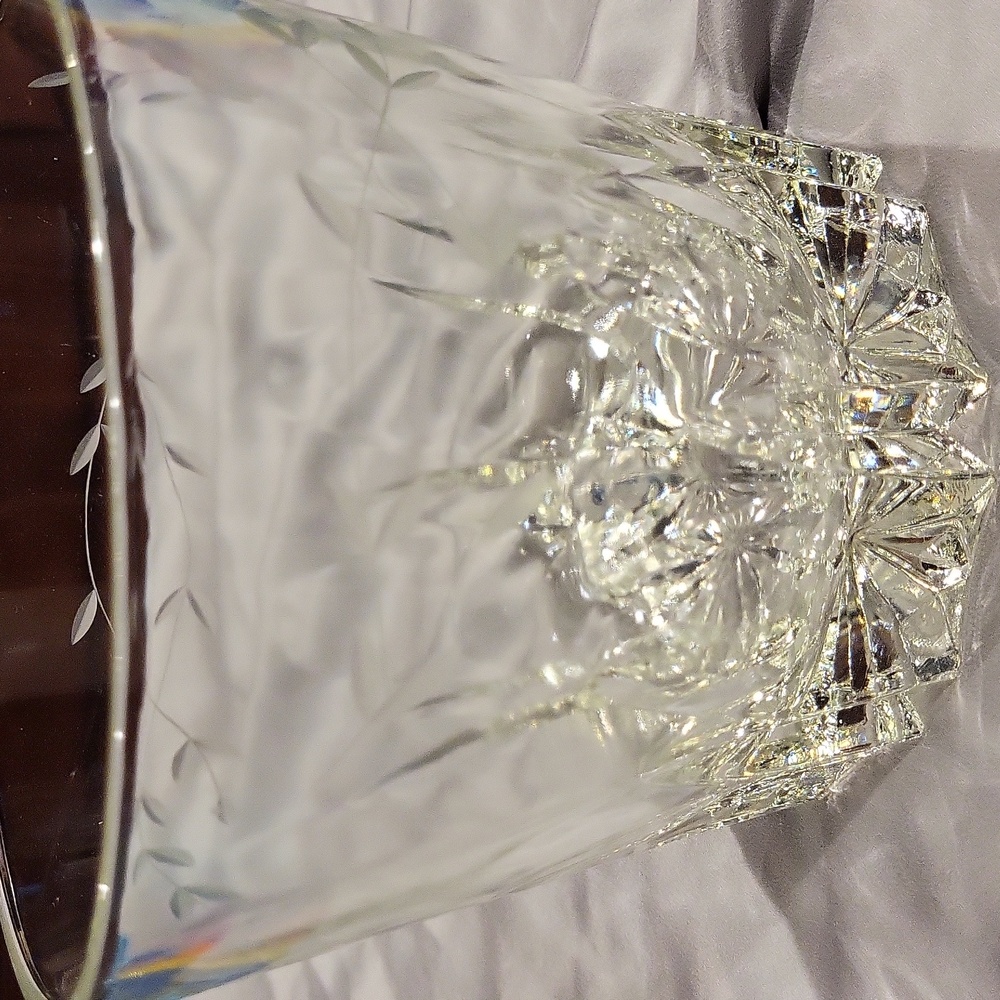 Vintage Heavy Princess 1980 Crystal Ice Bucket .  No Chips or Cracks.